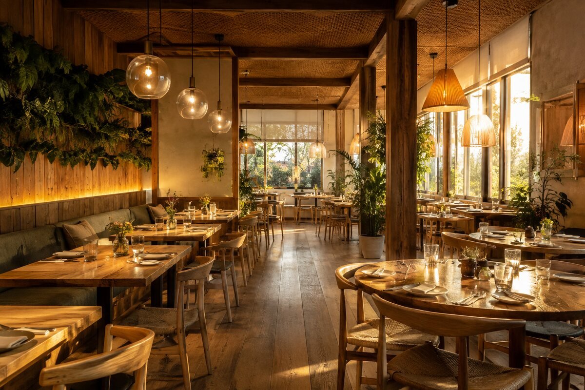 A welcoming modern restaurant interior